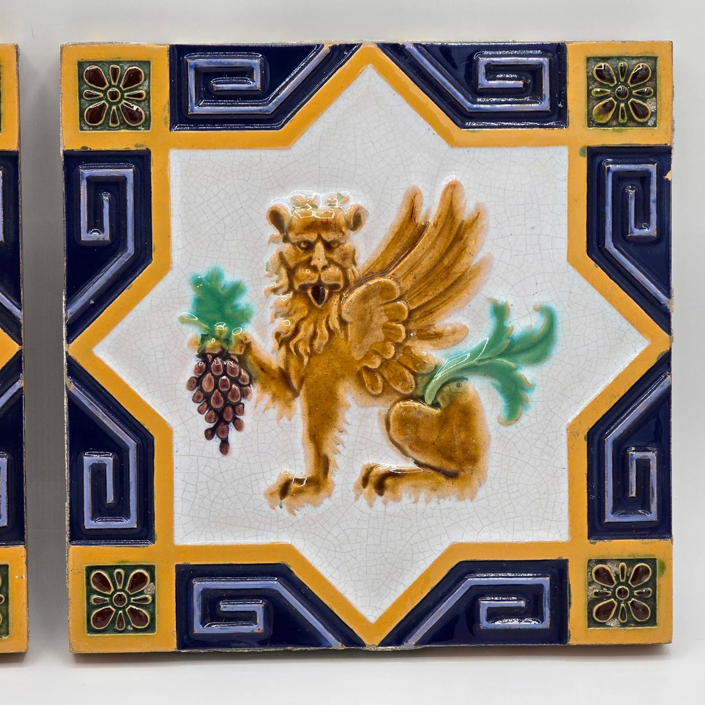 Antique Minton & Co Majolica Tiles