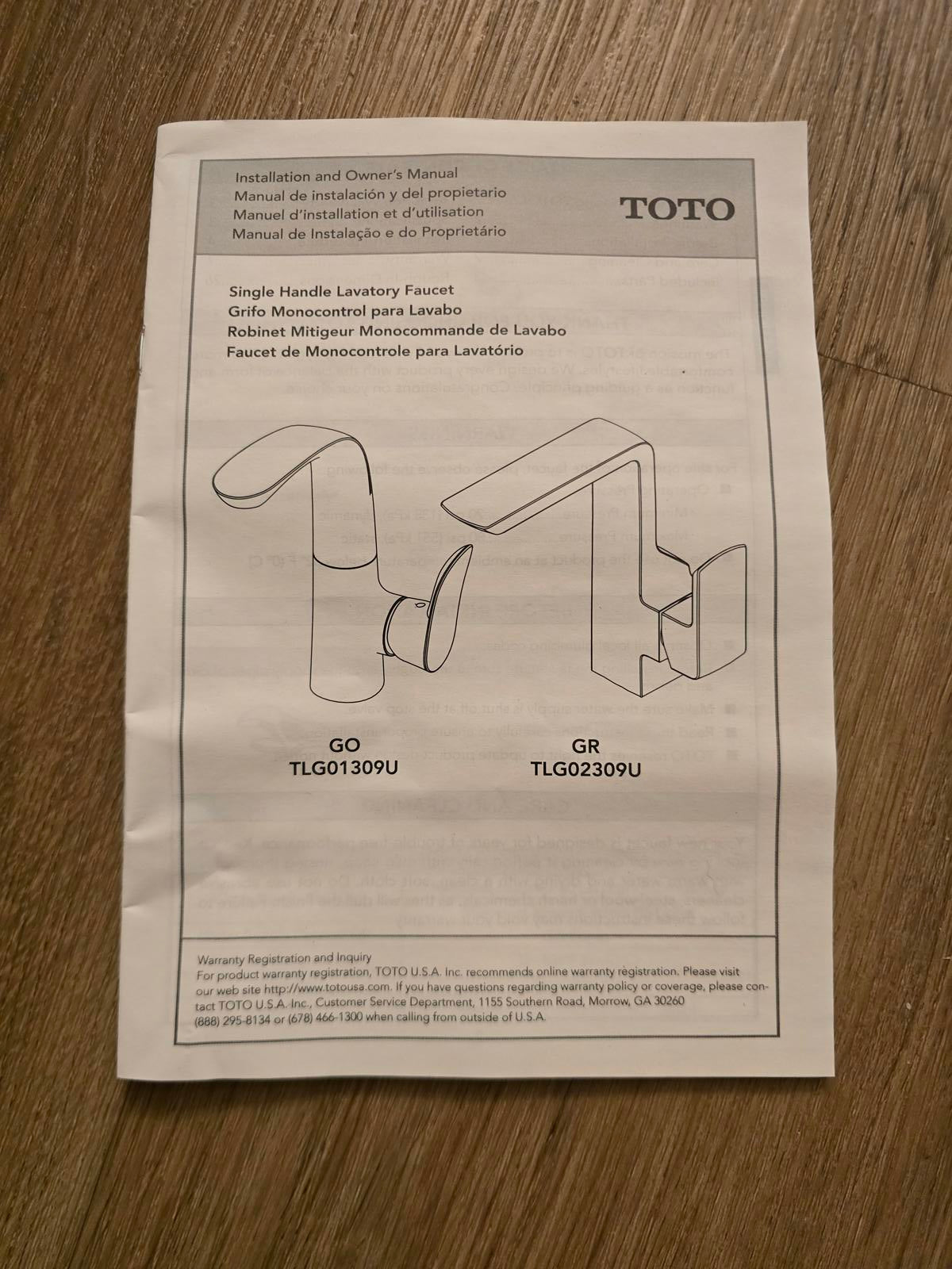 Toto Bathroom Sink Single-Hole Faucet- Polished Nickel 1.2GPM