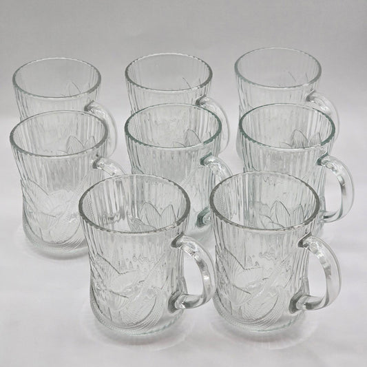 Arcorac Canterbury Crocus Clear Glass Mugs - Set of 8