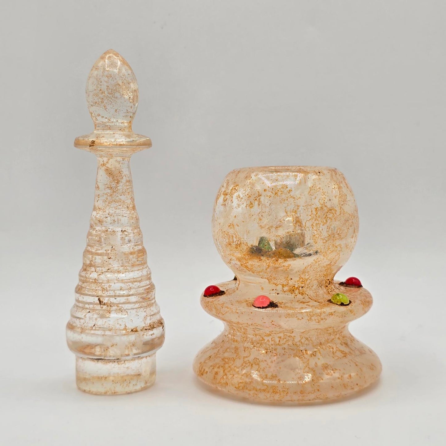 Vintage Tibetan Buddhist Crystal Stupa