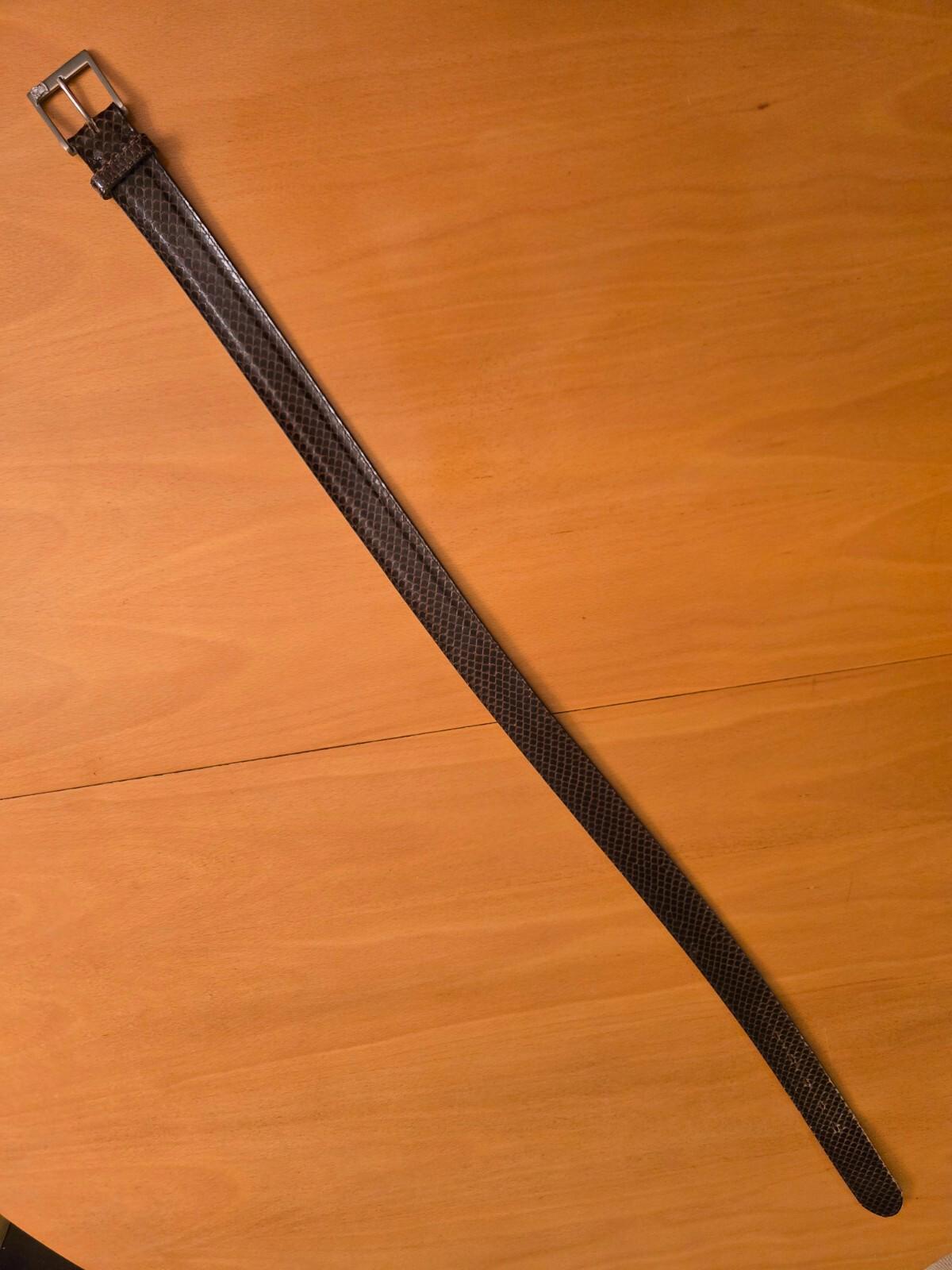 Countess Mara Snake Skin Belt- Brown - Size 38