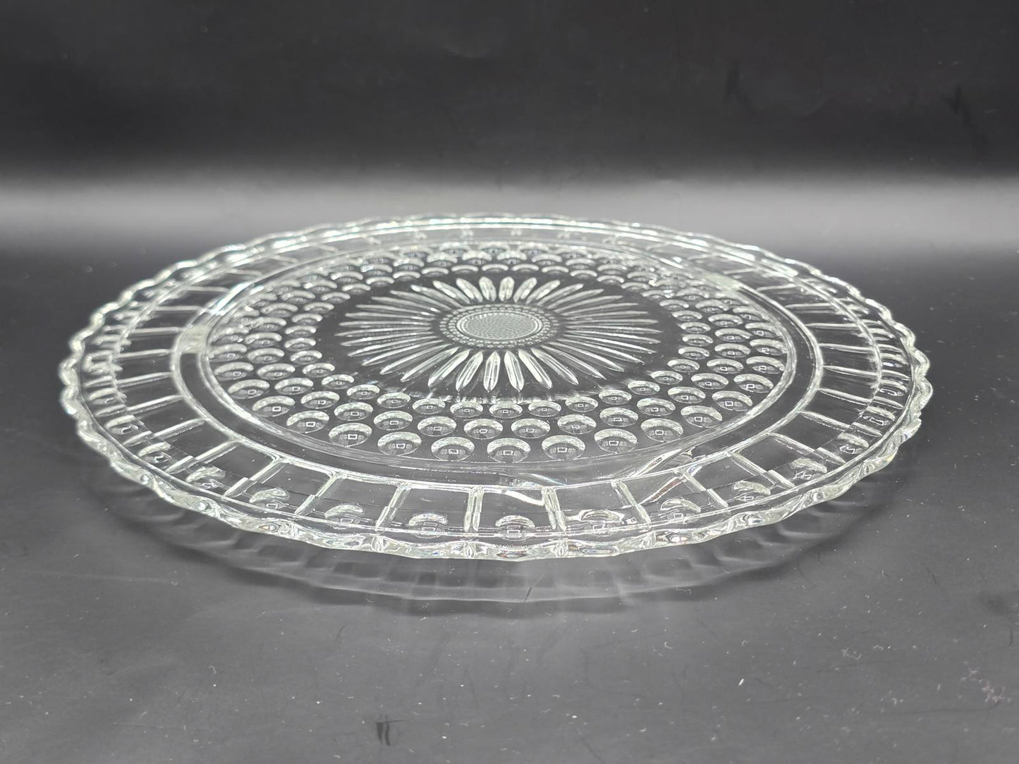 Vintage Federal Glass Company 11" Footed Serving Platter