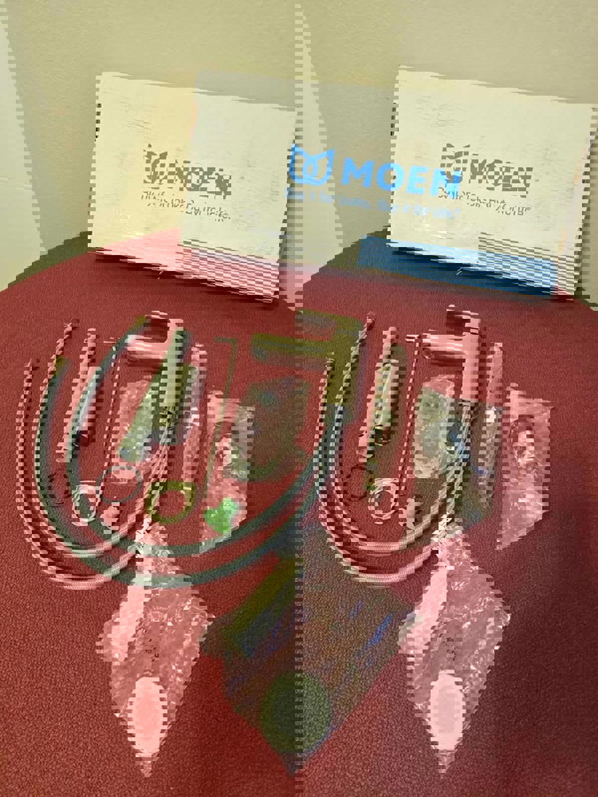 Modern Moen Rizon Brushed Nickel Bathroom Faucet