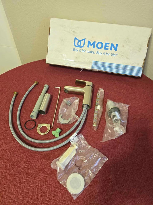 Modern Moen Rizon Brushed Nickel Bathroom Faucet