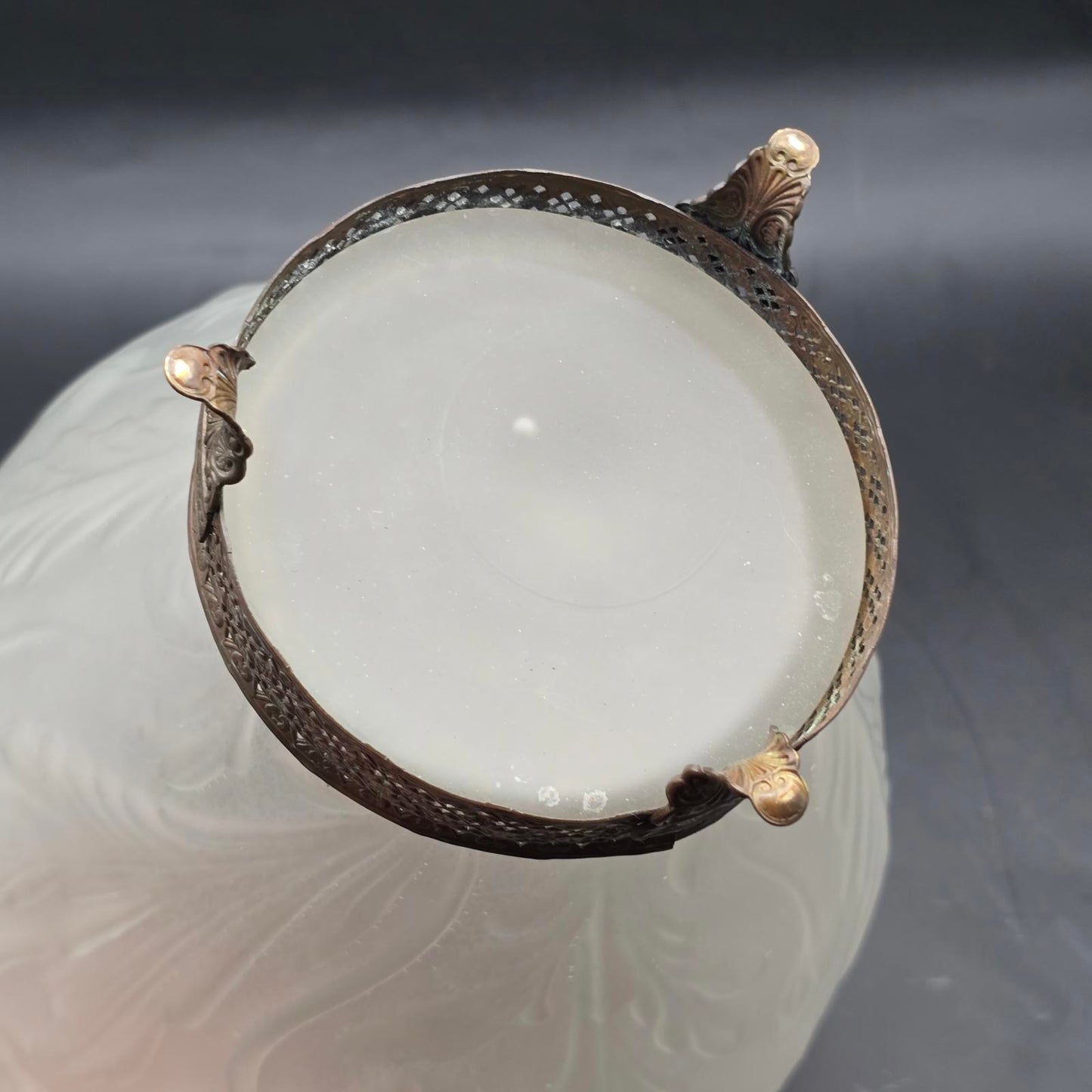 Vintage Phoenix Consolidated Glass "Poppy" Vase with Ormolu Detail