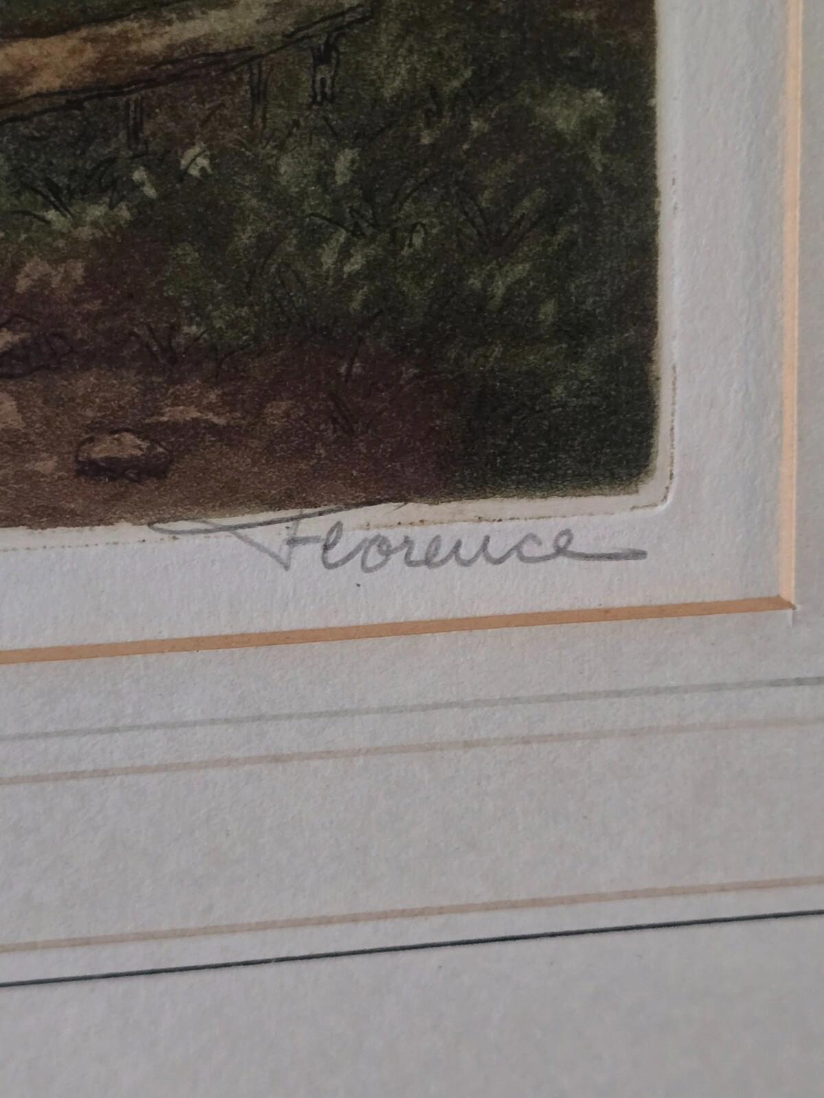 Antique French Etching "Laucien Relai"