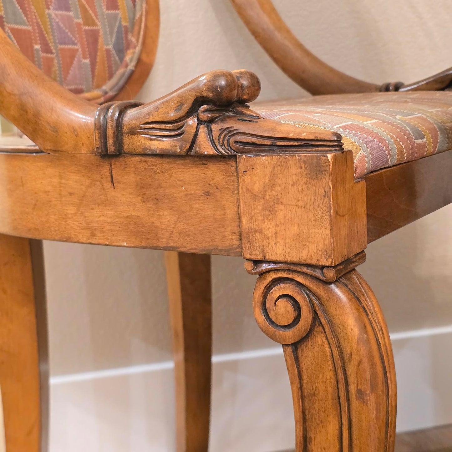 Antique 1920's French Art Deco Goosehead Dining Chairs