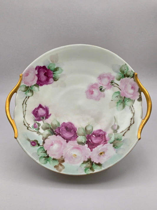 Antique Tressman and Vogt-T&V Hand-painted Limoge Decorative Dish