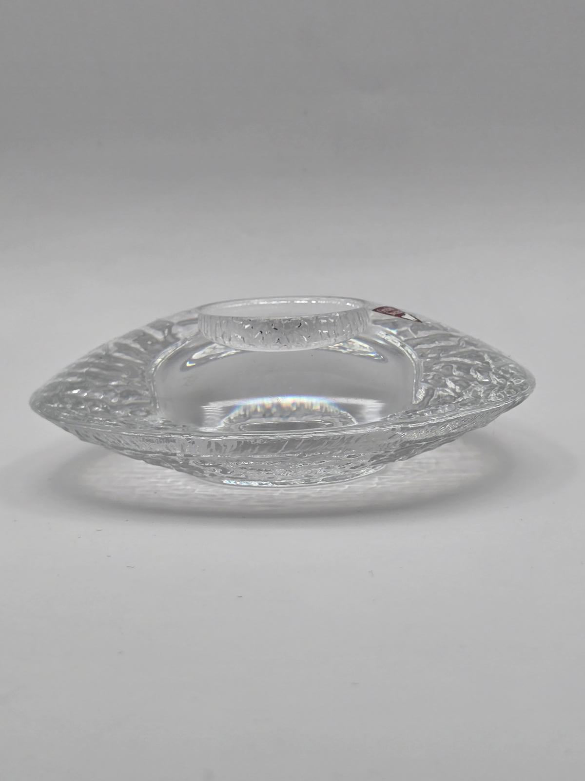 Orrefors Sweden Crystal Discus Votive Candle Holder