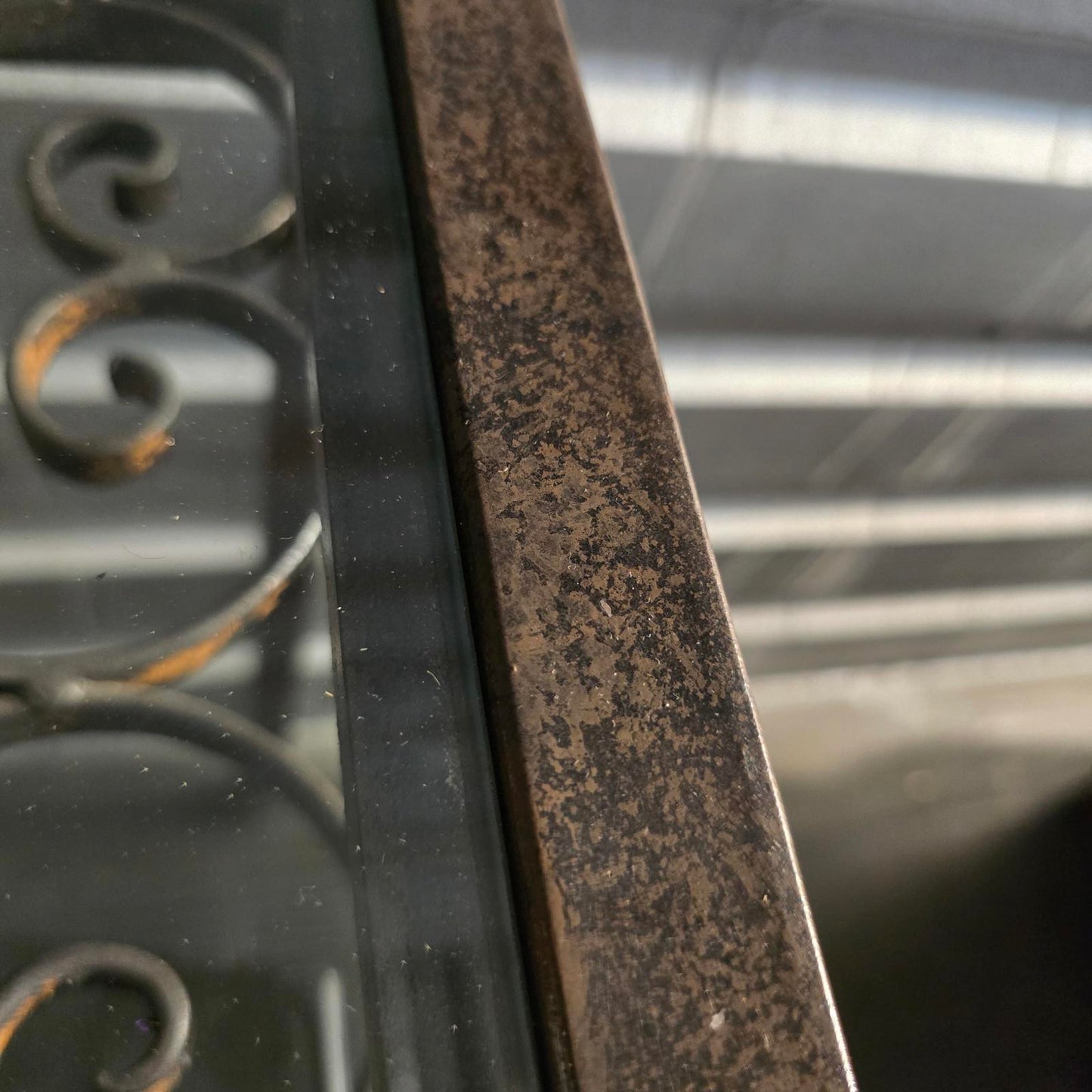 Spanish Revival Wrought Iron Glass-Top Console Table