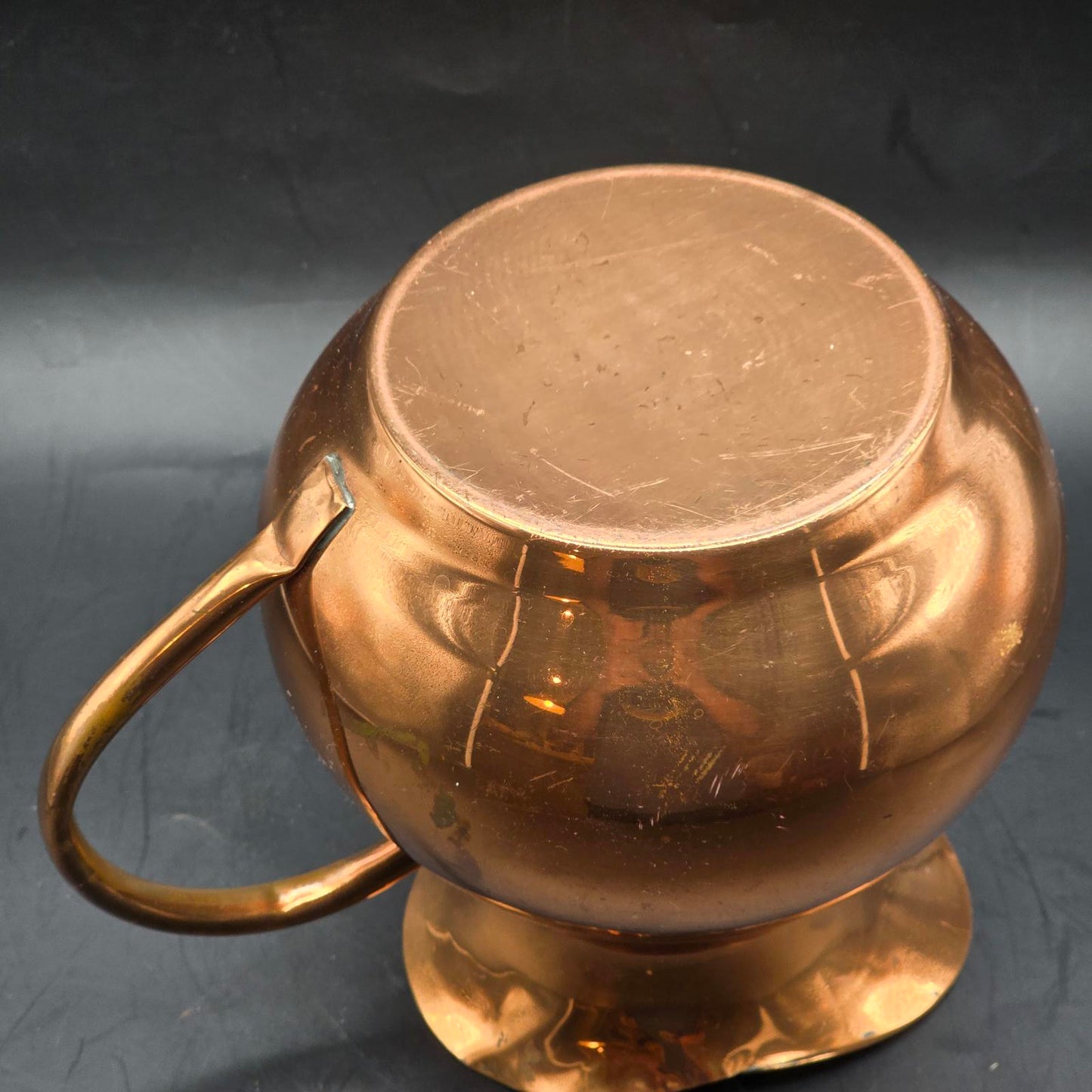 Vintage Copper Pitcher with Ice Lip