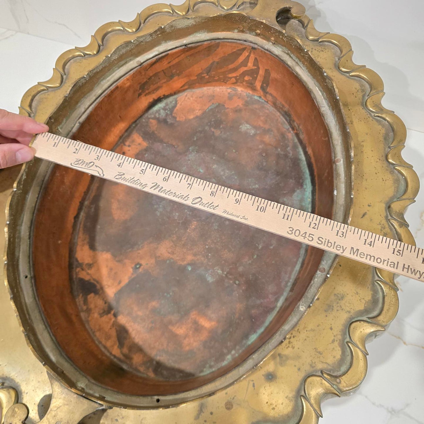 Antique 19th Century Turkish Brass and Copper Brazier