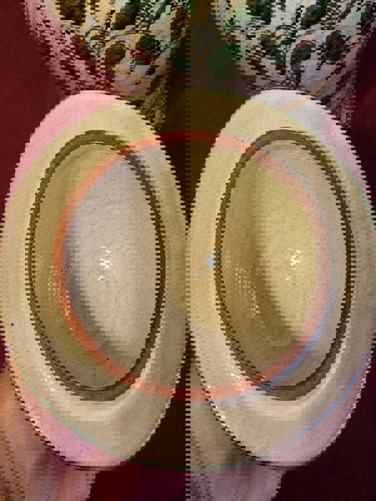 Large, Vintage Hand Painted Mexican Talavera Jar/Urn with Lid