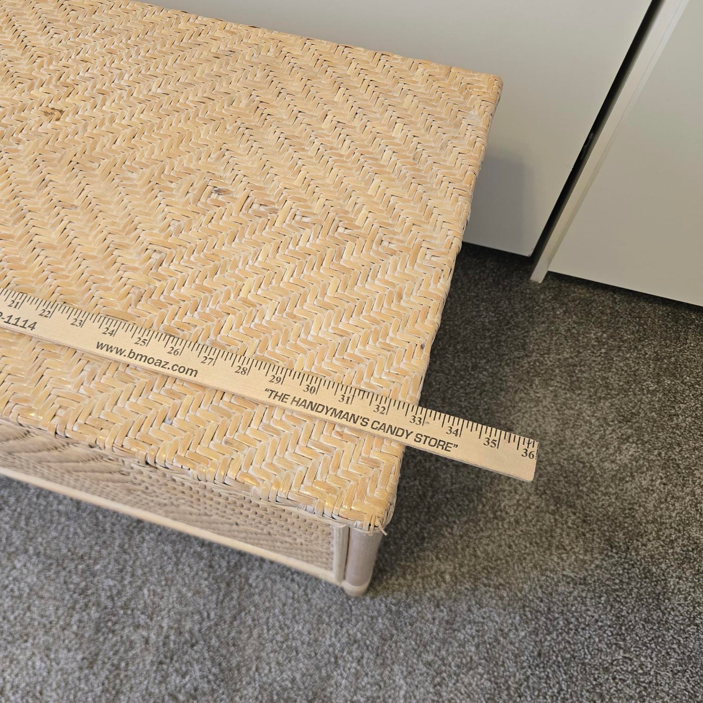 Vintage Rattan Sun and Moon Chest