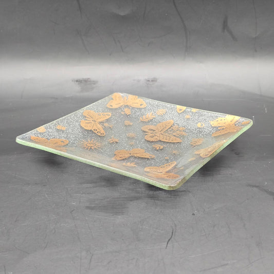 Vintage George Briard MCM Whimsical Butterfly Glass Serving Piece