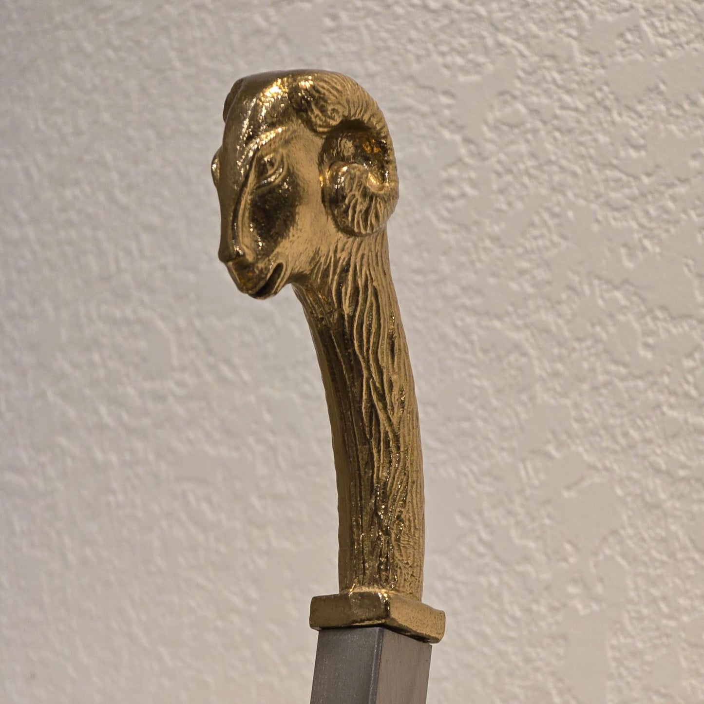 Vintage Maison Jansen Style Rams Head Magazine Rack