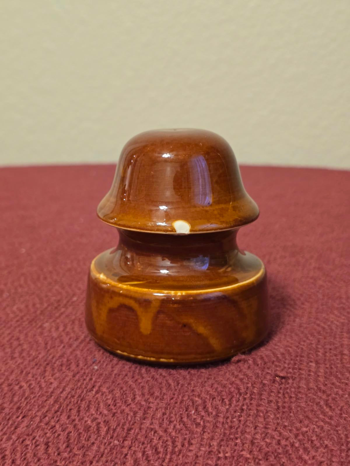 Vintage Brown Porcelain Lapp Insulator