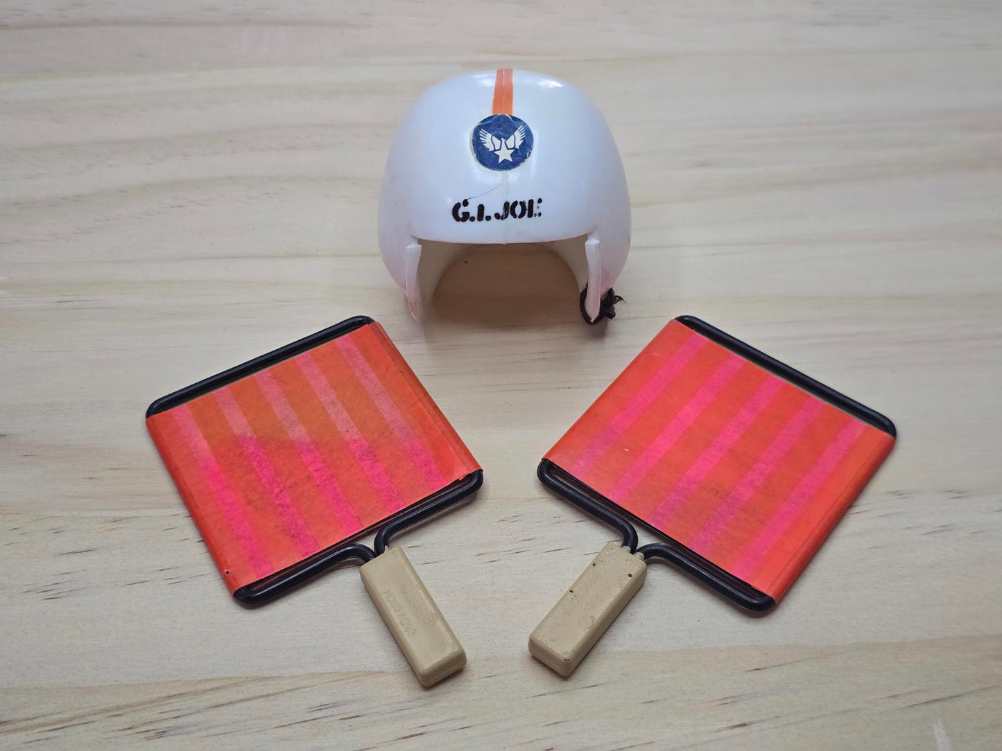 Vintage G.I. Joe Scramble Pilot Flight Suit w/ Helmet and Signal Paddles