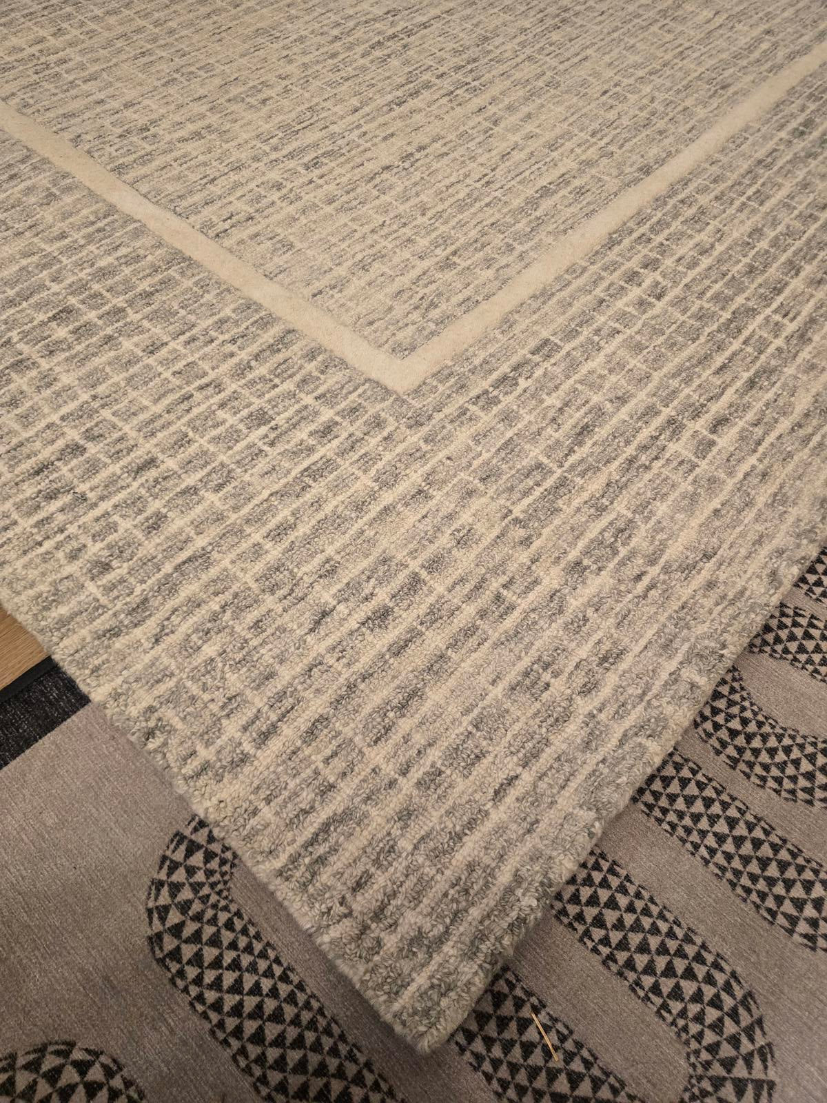 Loloi Chris Loves Julia Briggs Collection, Mist & Ivory 9'3" x 13' Wool Area Rug