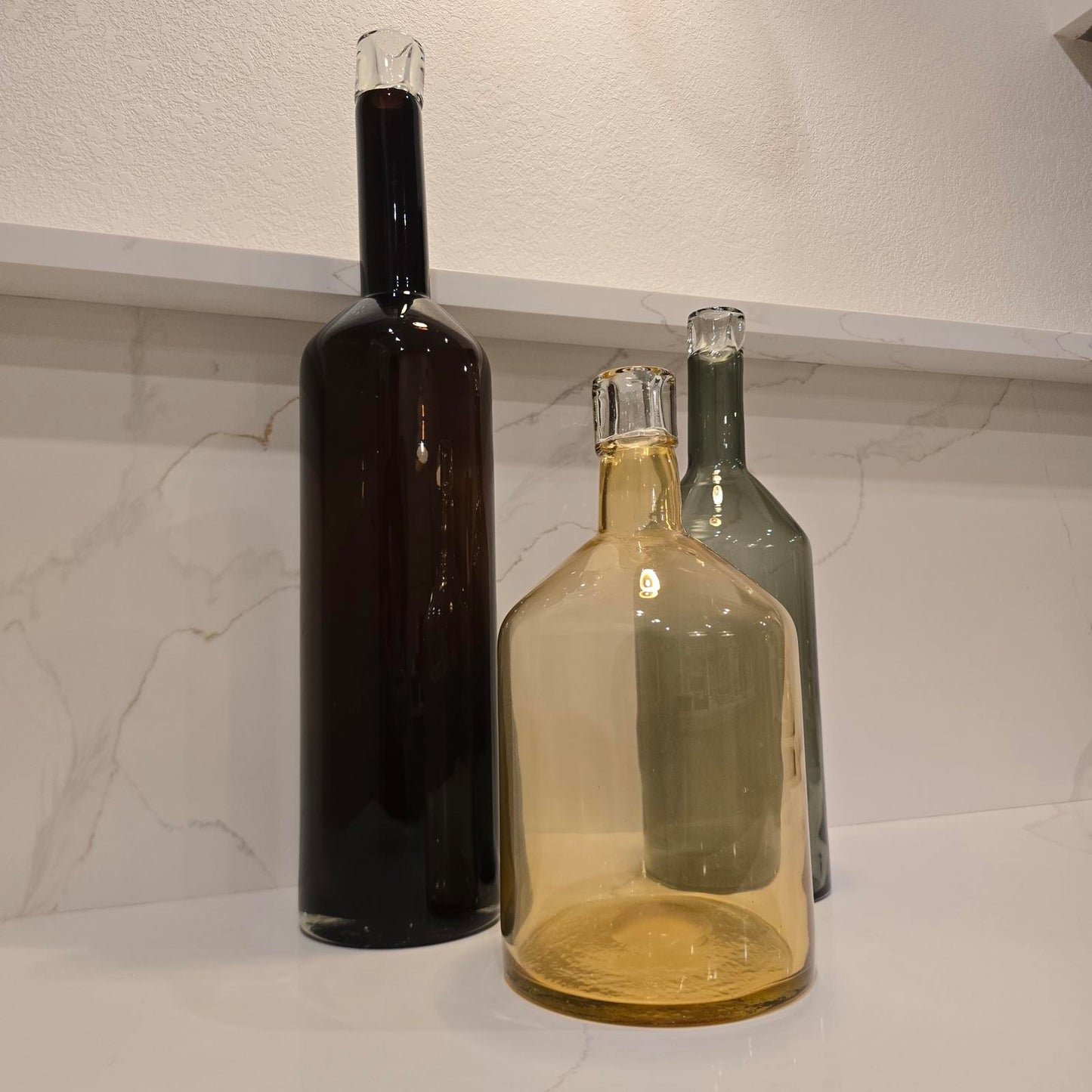 Roost Hand-Blown Glass Decorative Bottles