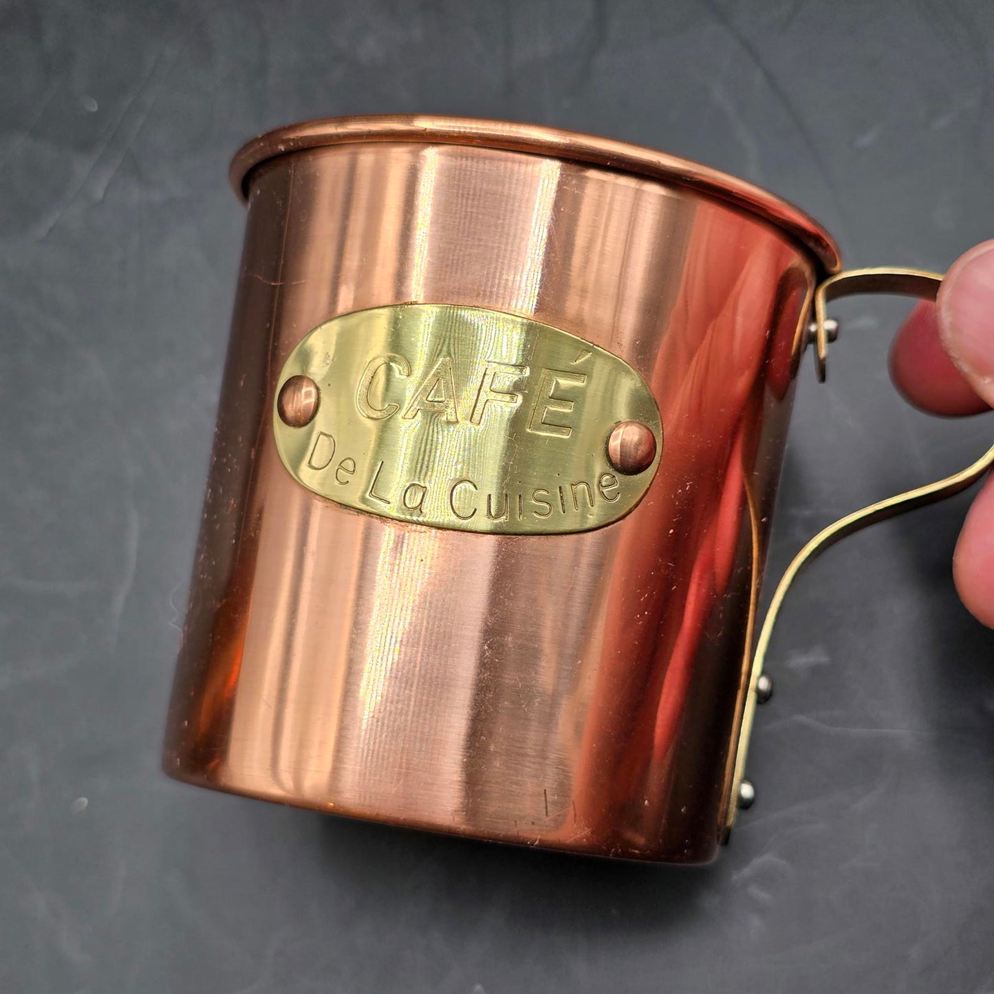 Vintage Set of Copper and Brass Mugs