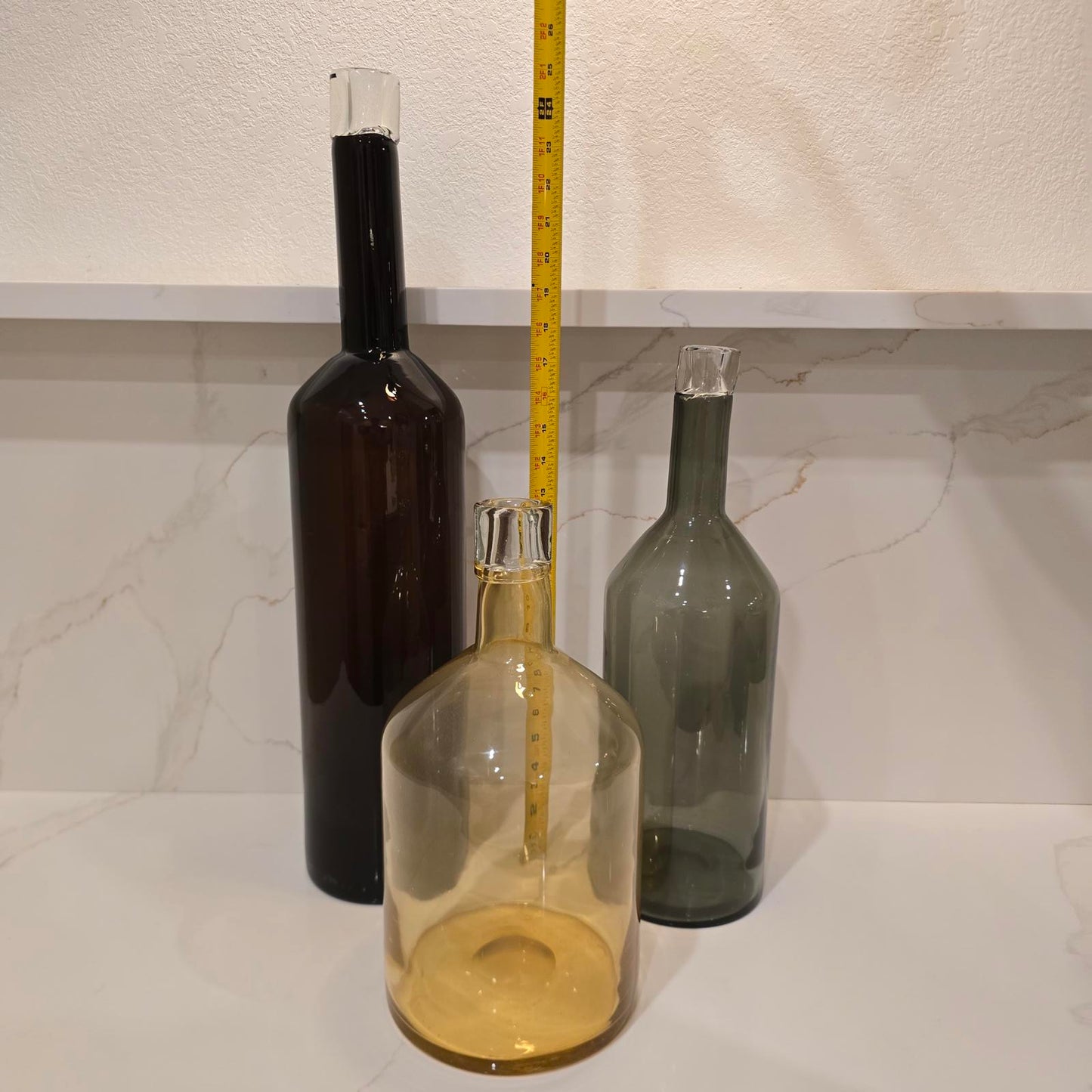 Roost Hand-Blown Glass Decorative Bottles