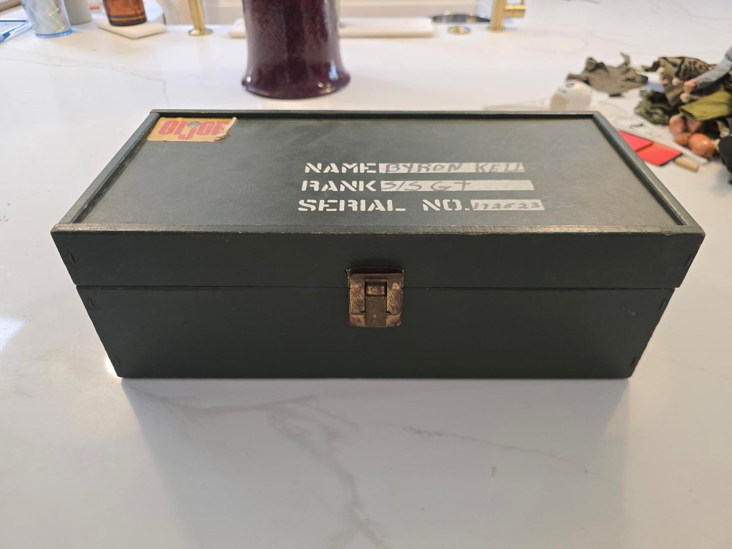 Vintage G.I. Joe Footlocker w/ Tray and Equipment Sheet