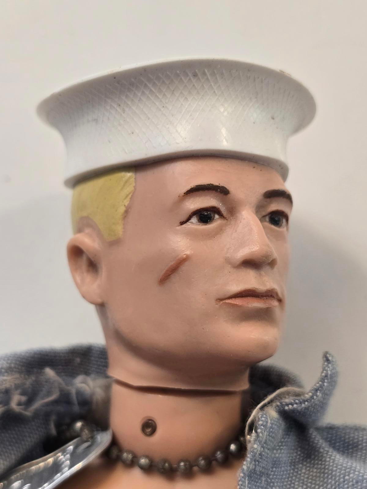 Vintage G.I. Joe 1964 Blonde Action Sailor Hasbro w/ Dog Tag