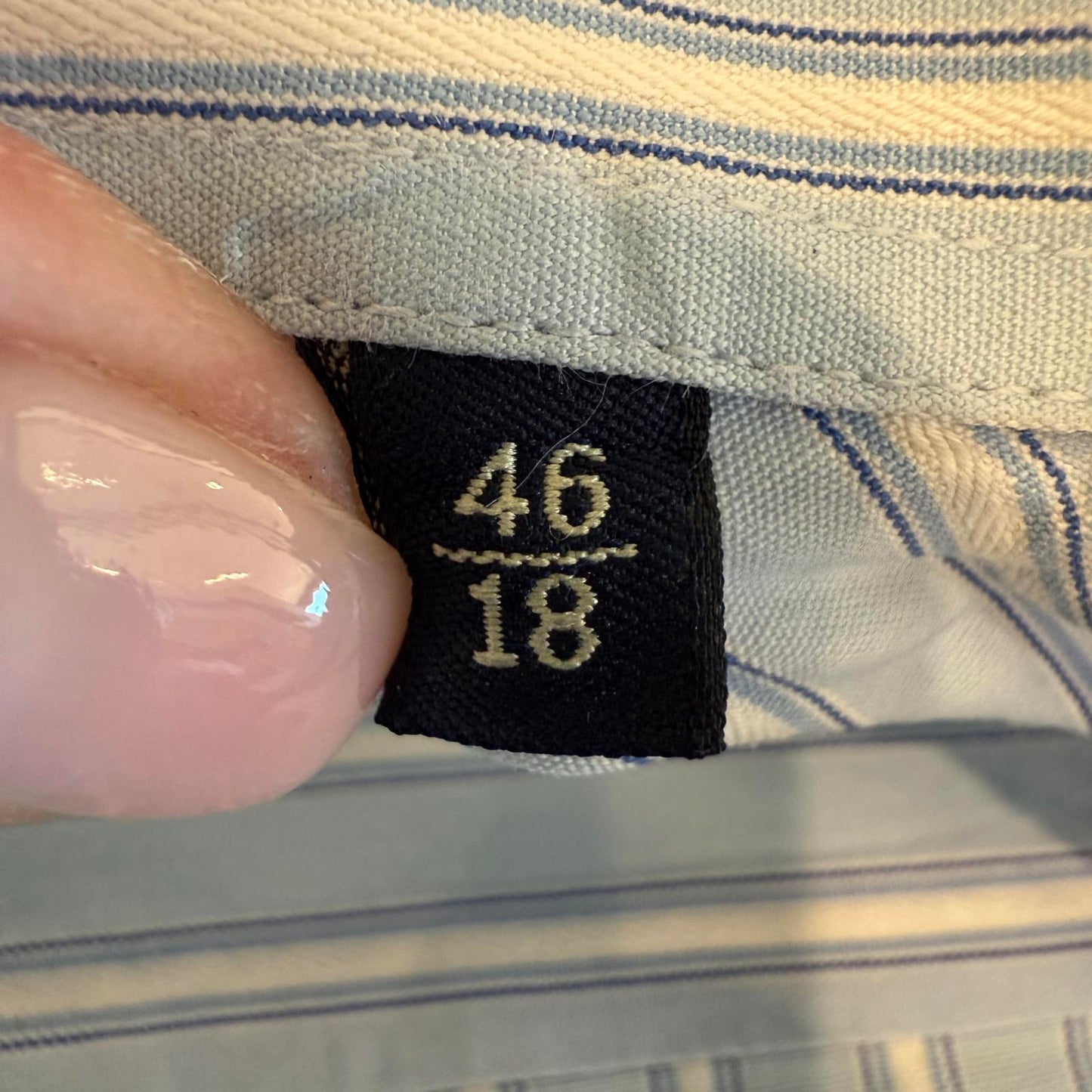 Canali Blue Striped Men's Dress Shirt