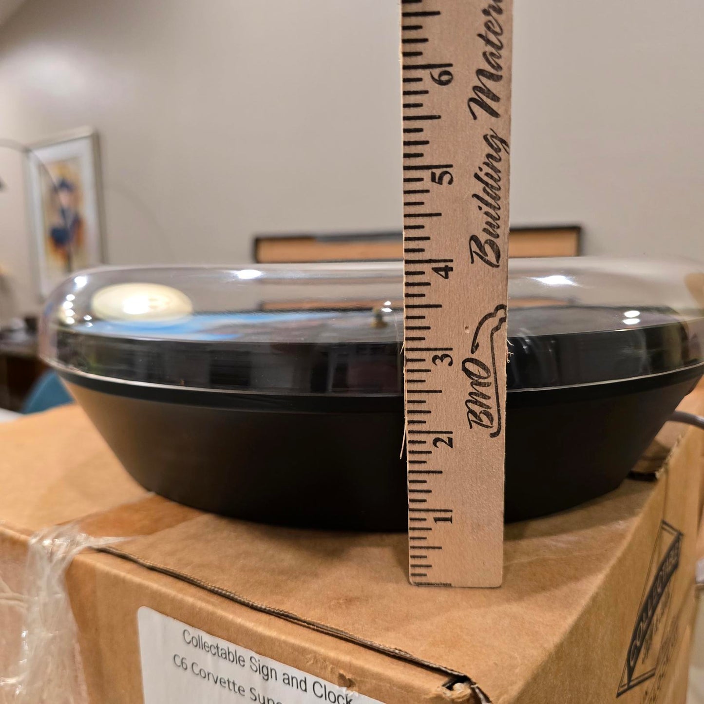 Backlit LED Clock- 1966 Black Chevrolet Chevelle