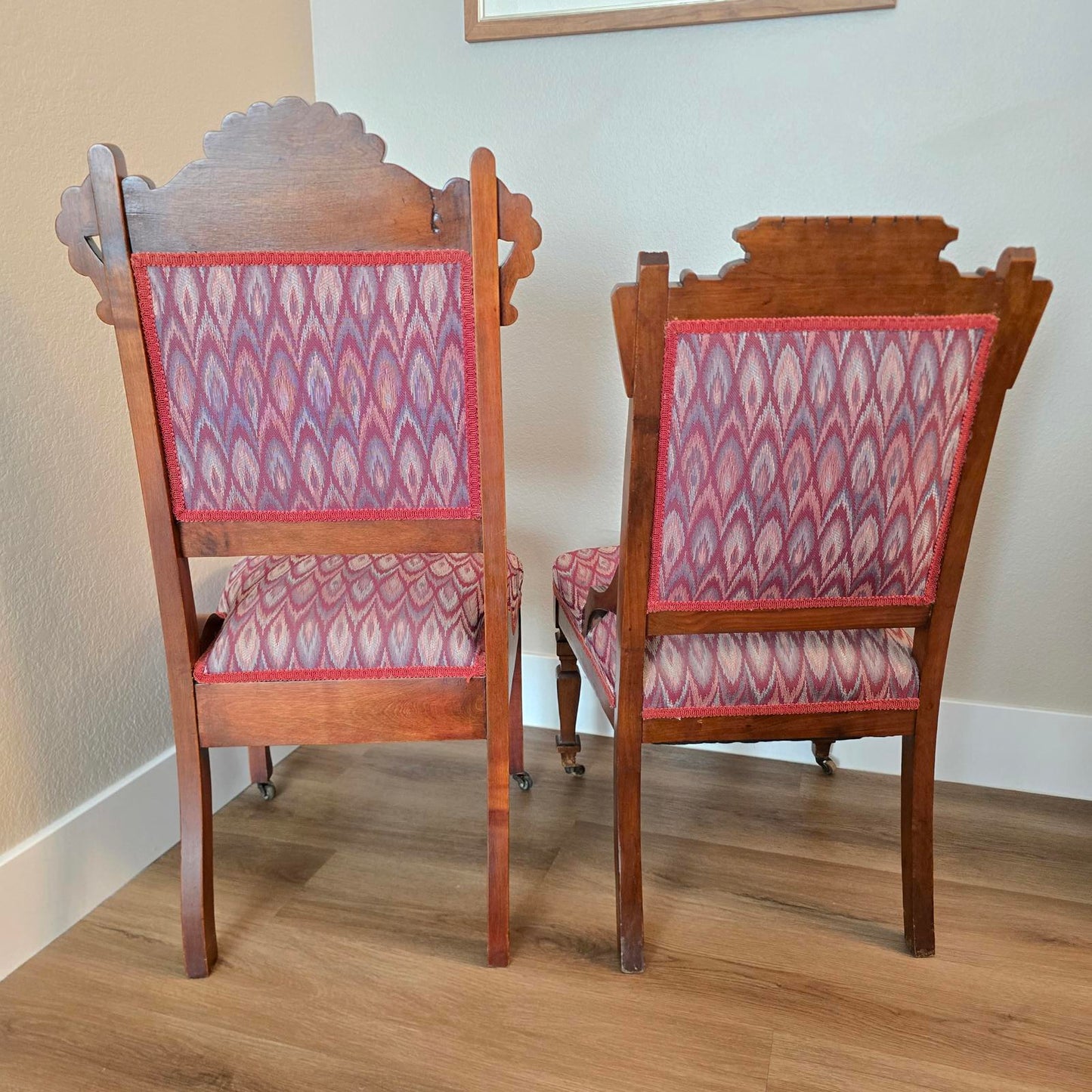 Antique Victorian Eastlake Style, Parlor Accent Chairs