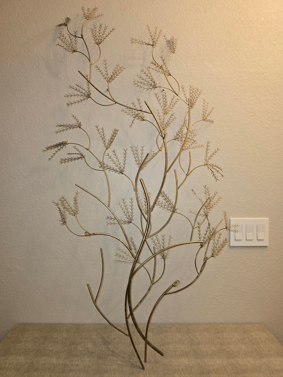 Vintage MCM Curtis Jere Floral Wall Sculpture