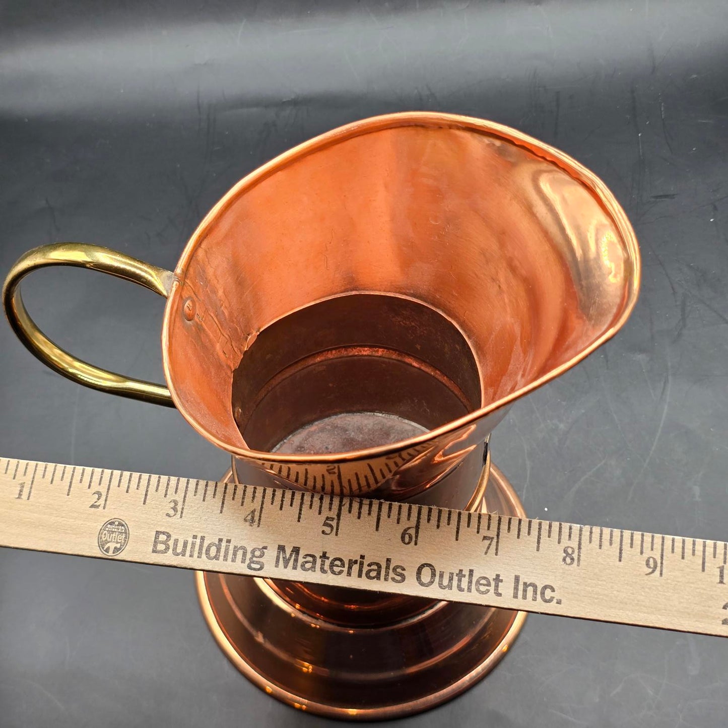 Vintage Solid Copper and Brass Pitcher