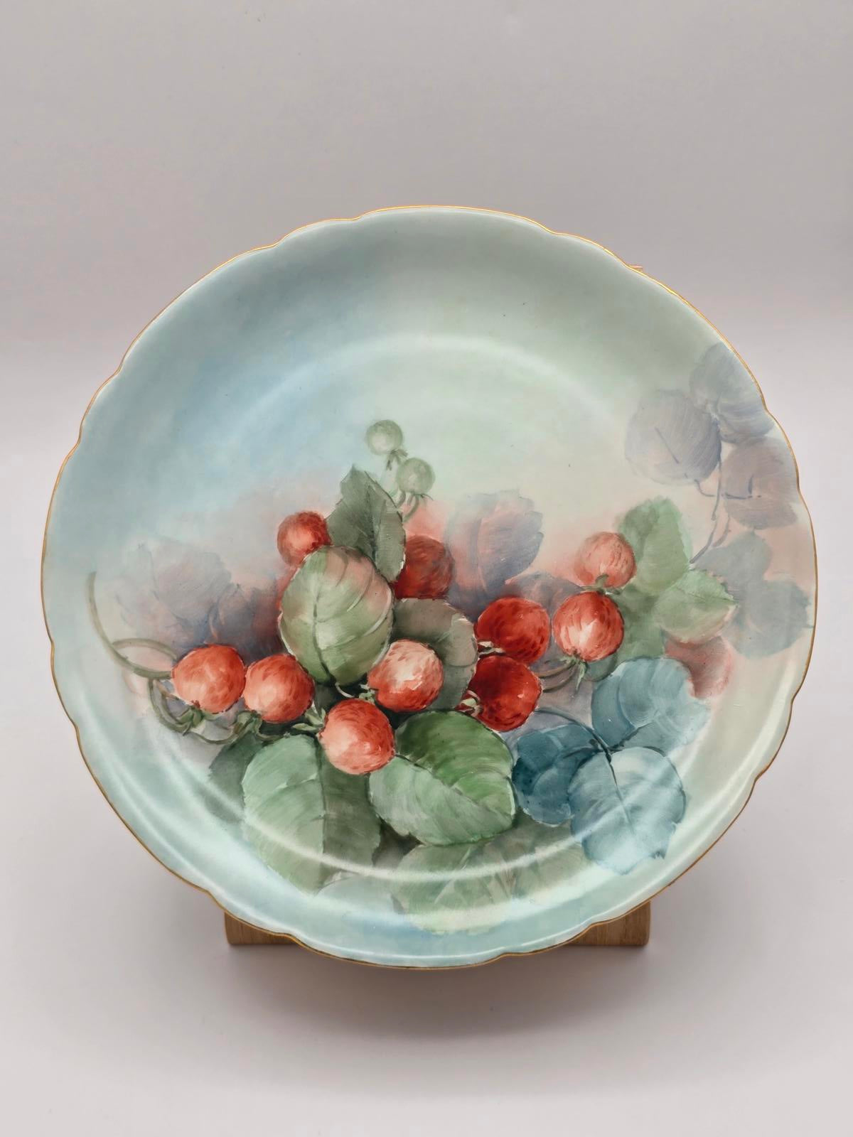 Antique Jean Pouyat Limoge-JPL Hand-painted Porcelain Plate