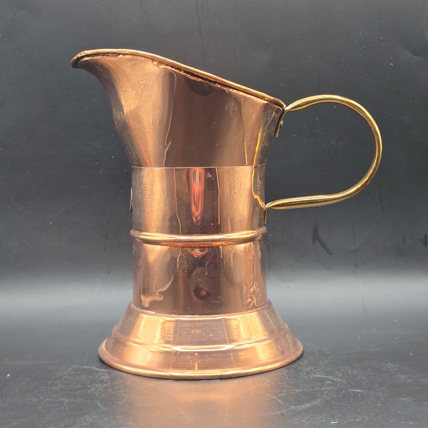 Vintage Solid Copper and Brass Pitcher