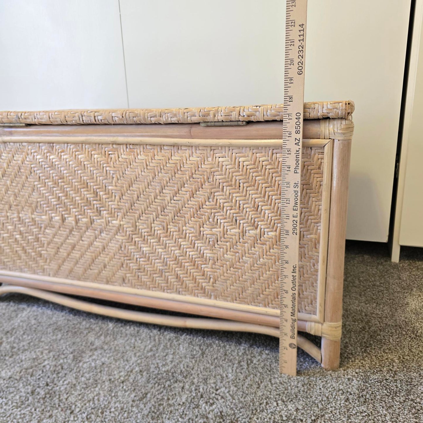 Vintage Rattan Sun and Moon Chest