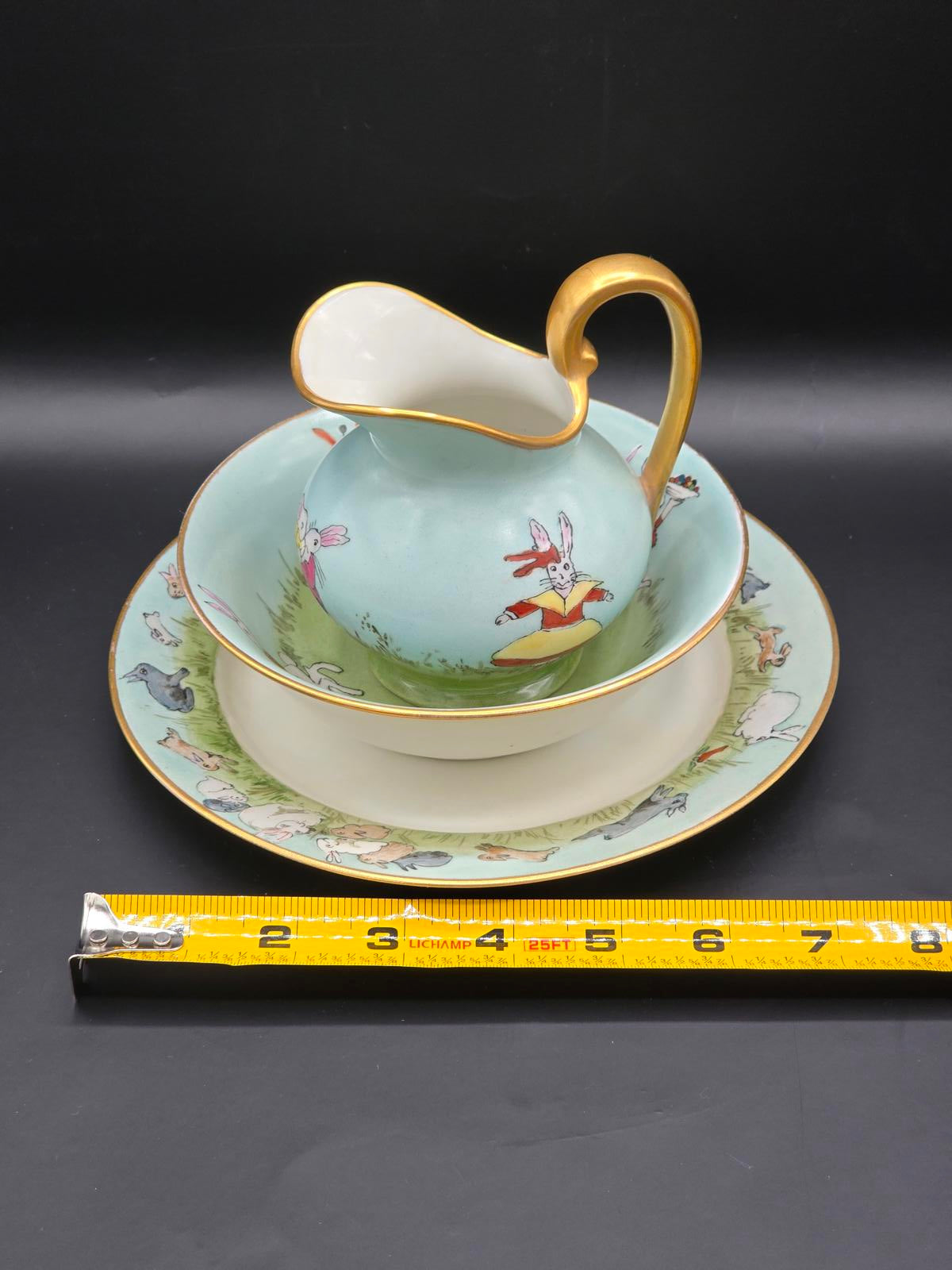 Vintage Hand-Painted Children's Luncheon Set