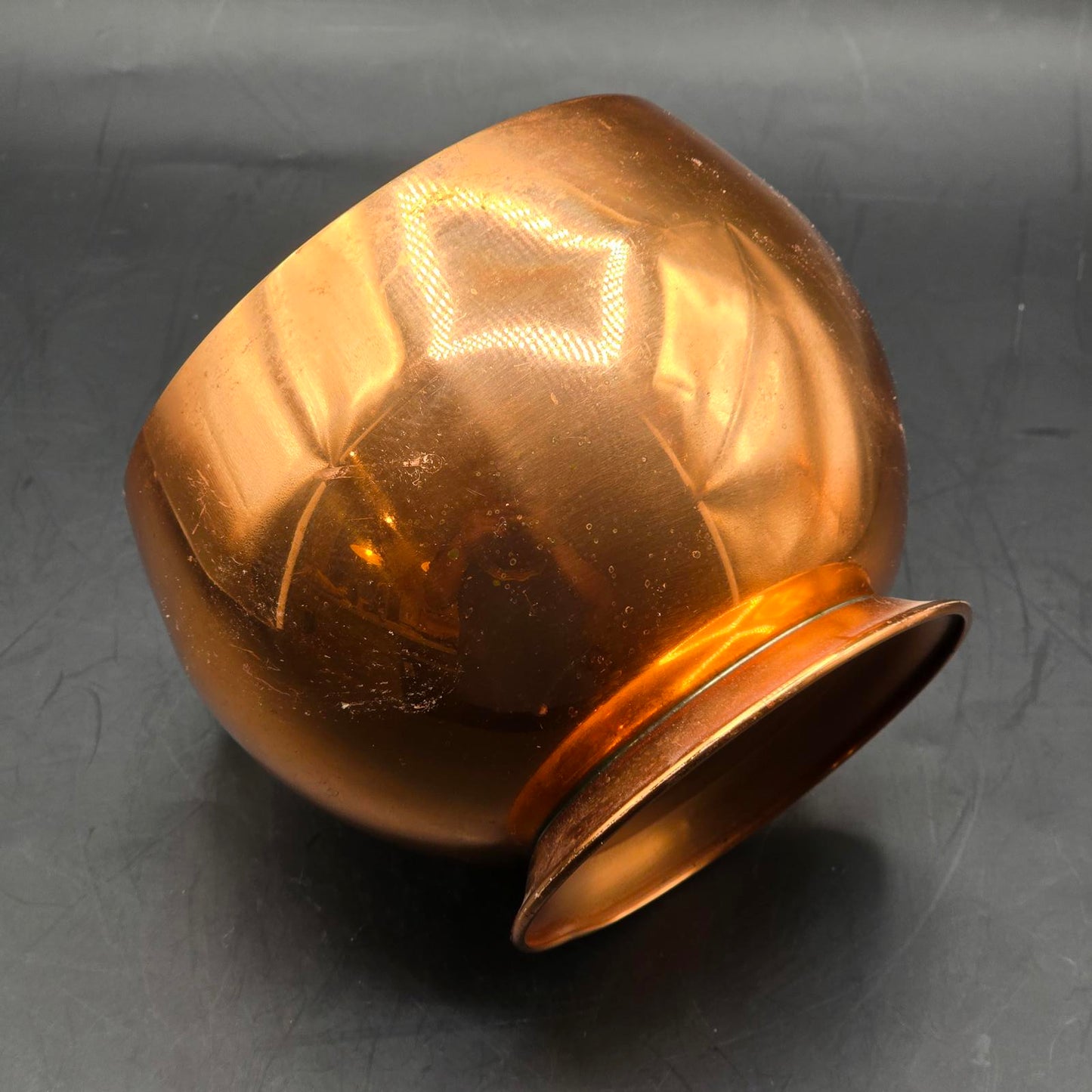 Vintage Coppercraft Guild Solid Copper Violet Bowl