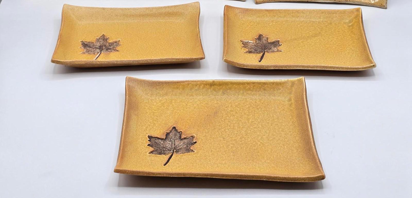 Handcrafted Studio Pottery Leaves