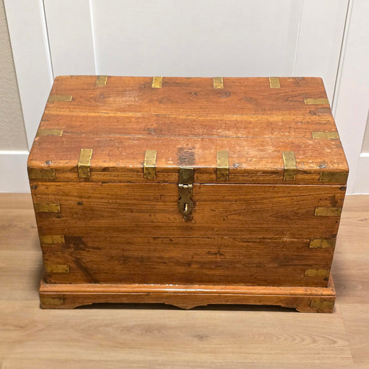 Vintage/Antique Campaign-Naval Travel Trunk