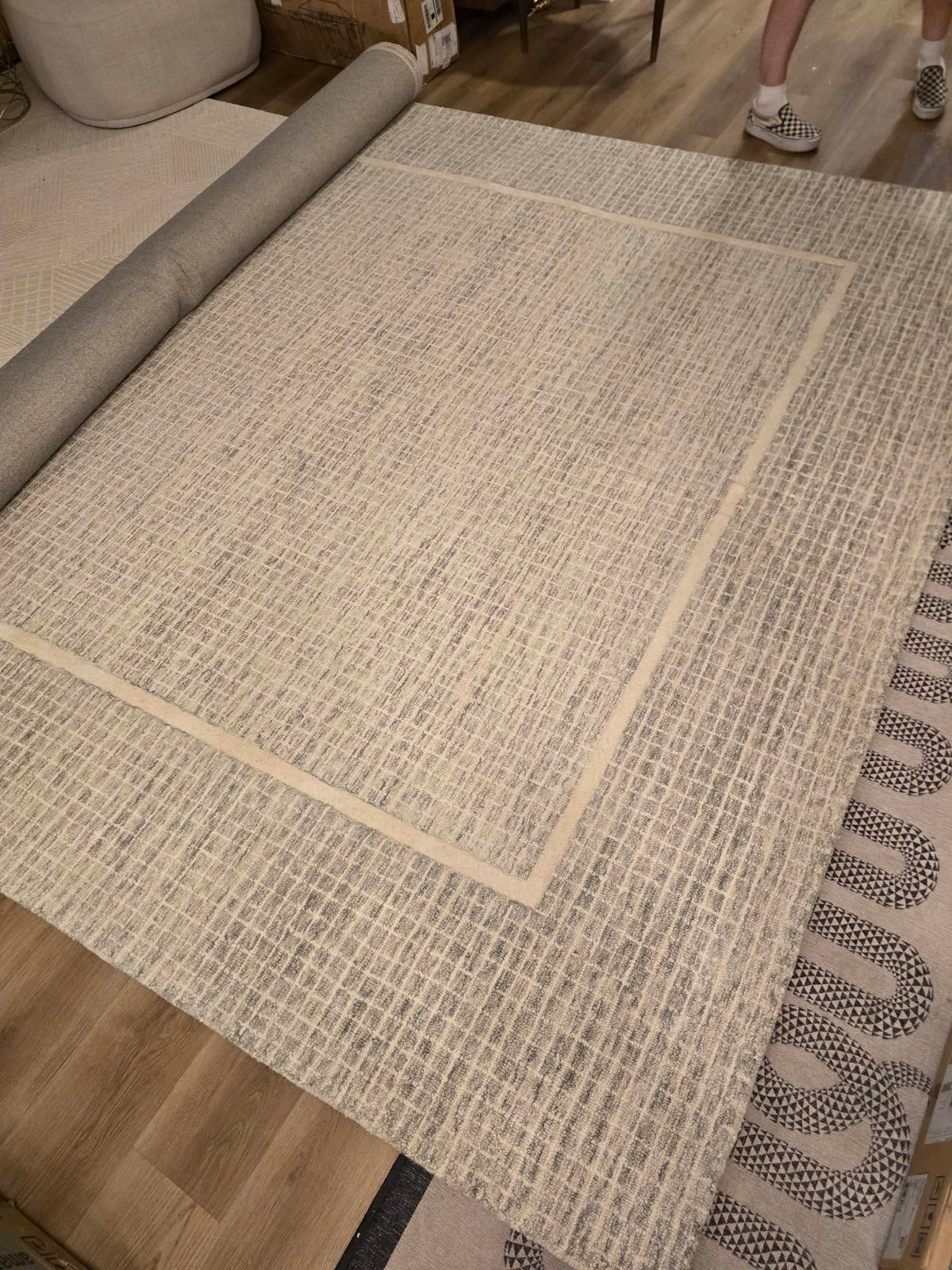 Loloi Chris Loves Julia Briggs Collection, Mist & Ivory 9'3" x 13' Wool Area Rug