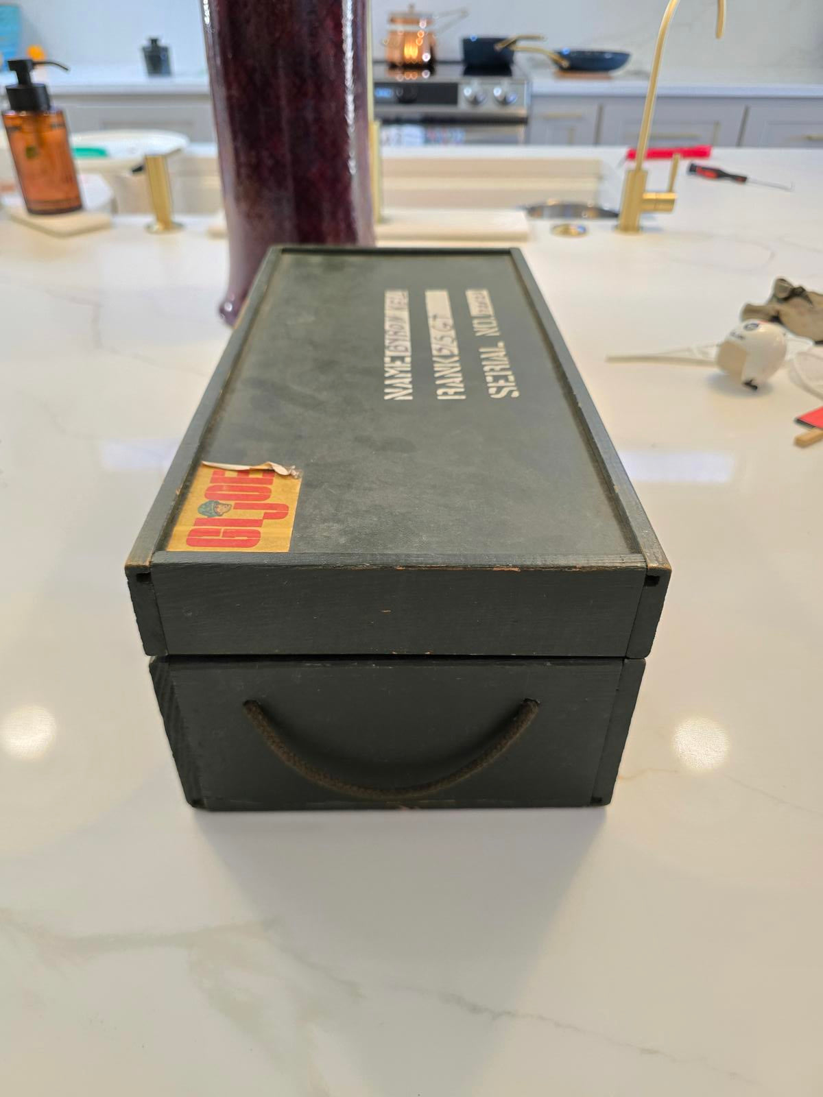 Vintage G.I. Joe Footlocker w/ Tray and Equipment Sheet