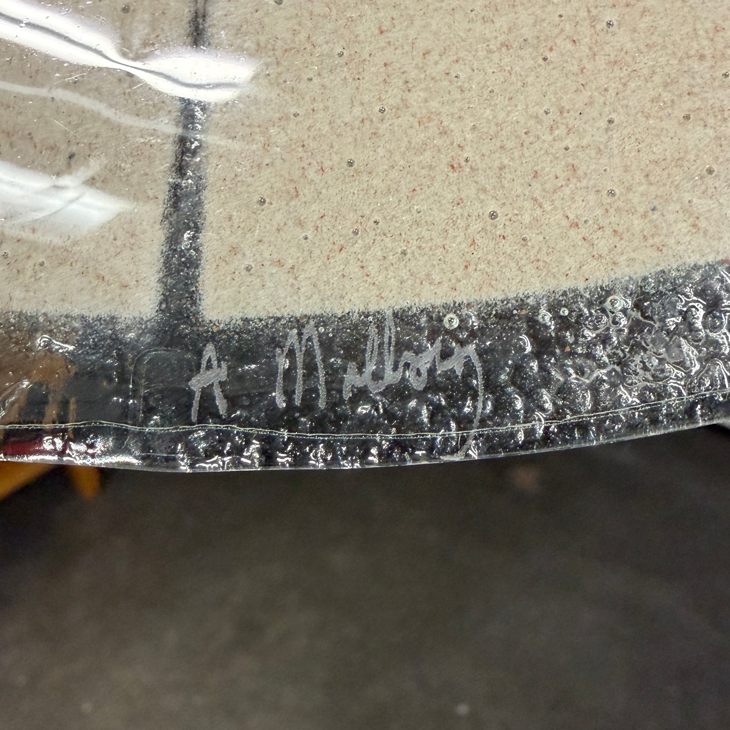 Ann Mallory / Peggy Karr Fused Art Glass Platter w/ Stand