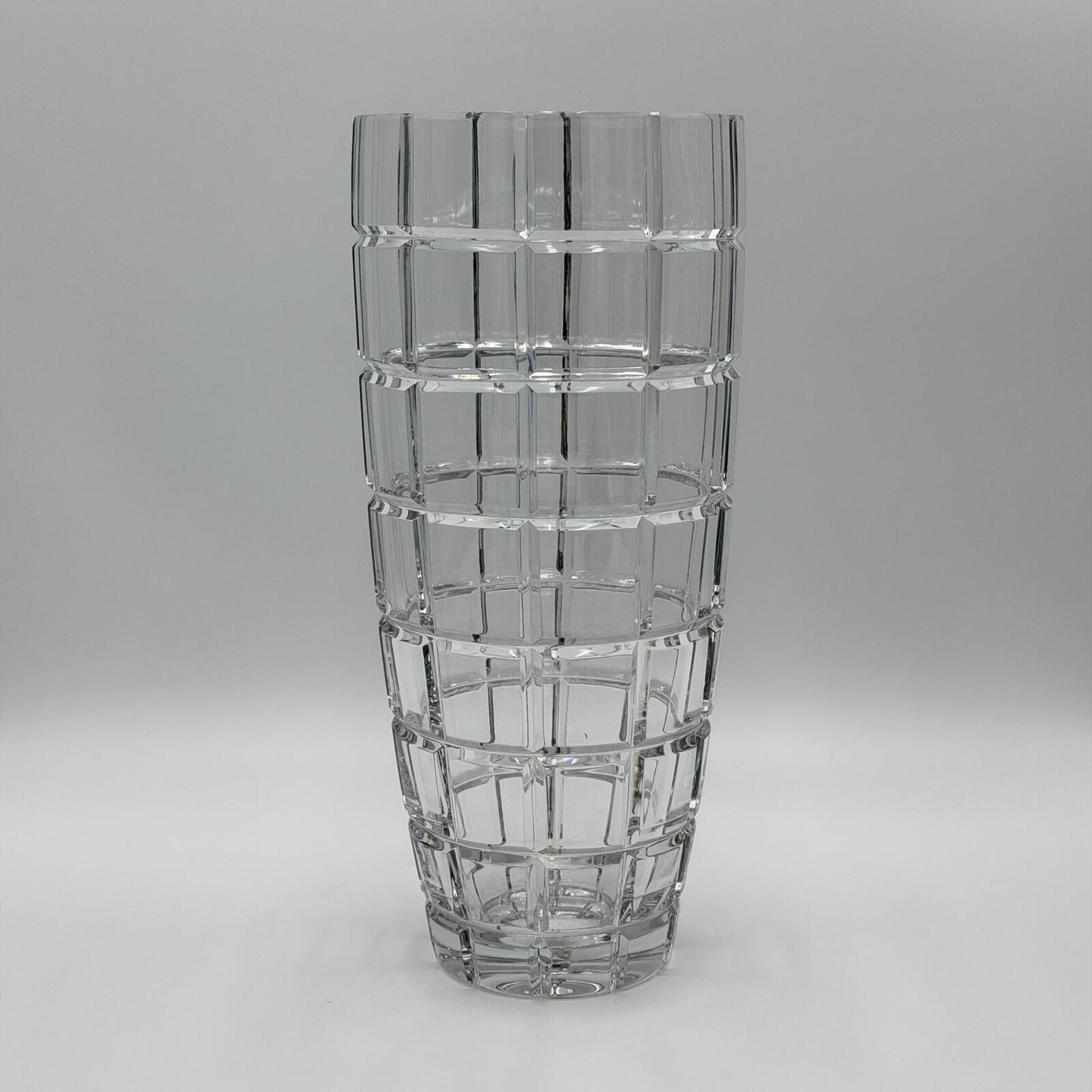 Vintage European Lead Crystal Cube/Window Pane Vase