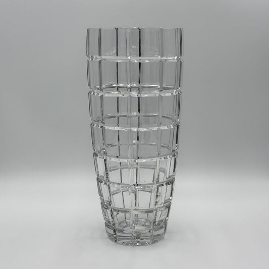 Vintage European Lead Crystal Cube/Window Pane Vase