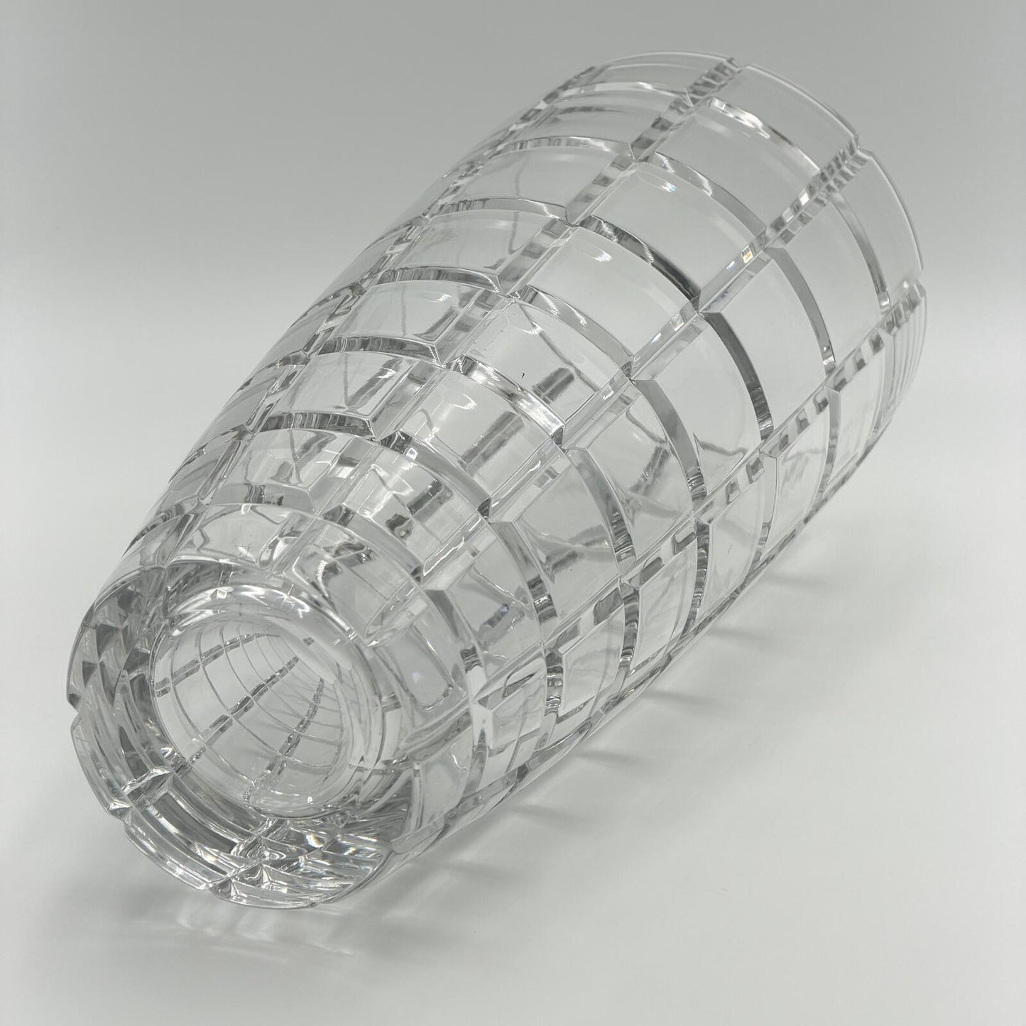 Vintage European Lead Crystal Cube/Window Pane Vase