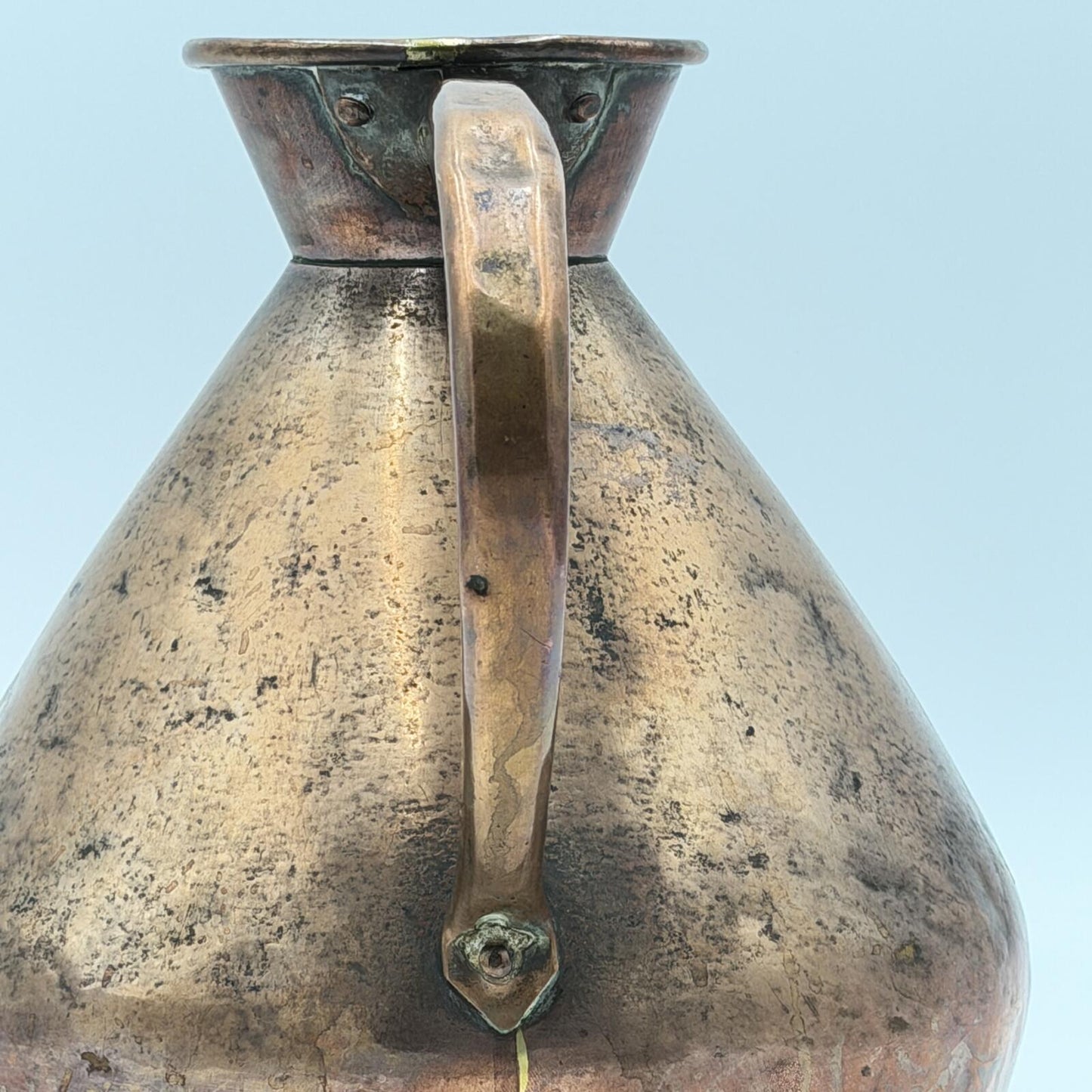 Antique 1898 British Government "Gold Coast" Victorian Copper Haystack Ale Jug