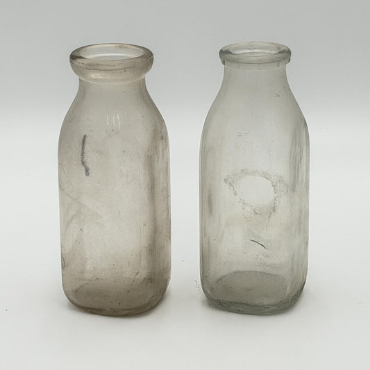 Vintage MCM Glass Milk Bottles