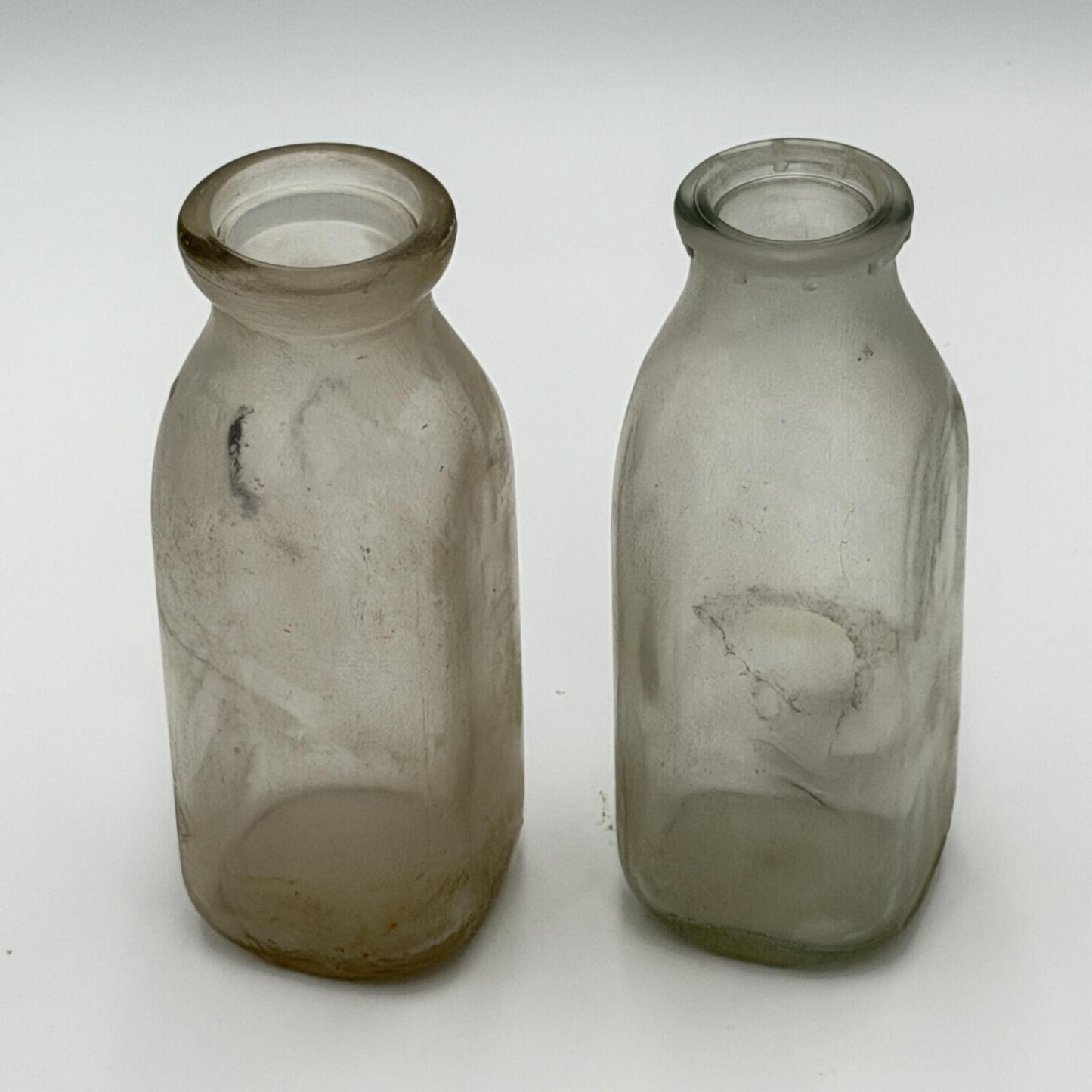 Vintage MCM Glass Milk Bottles