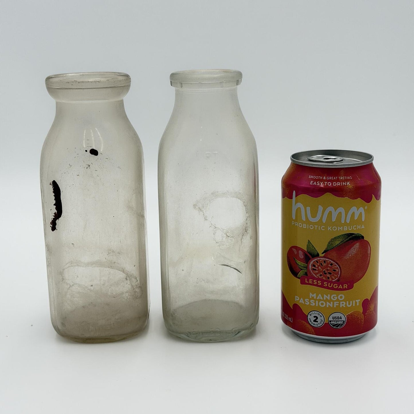 Vintage MCM Glass Milk Bottles